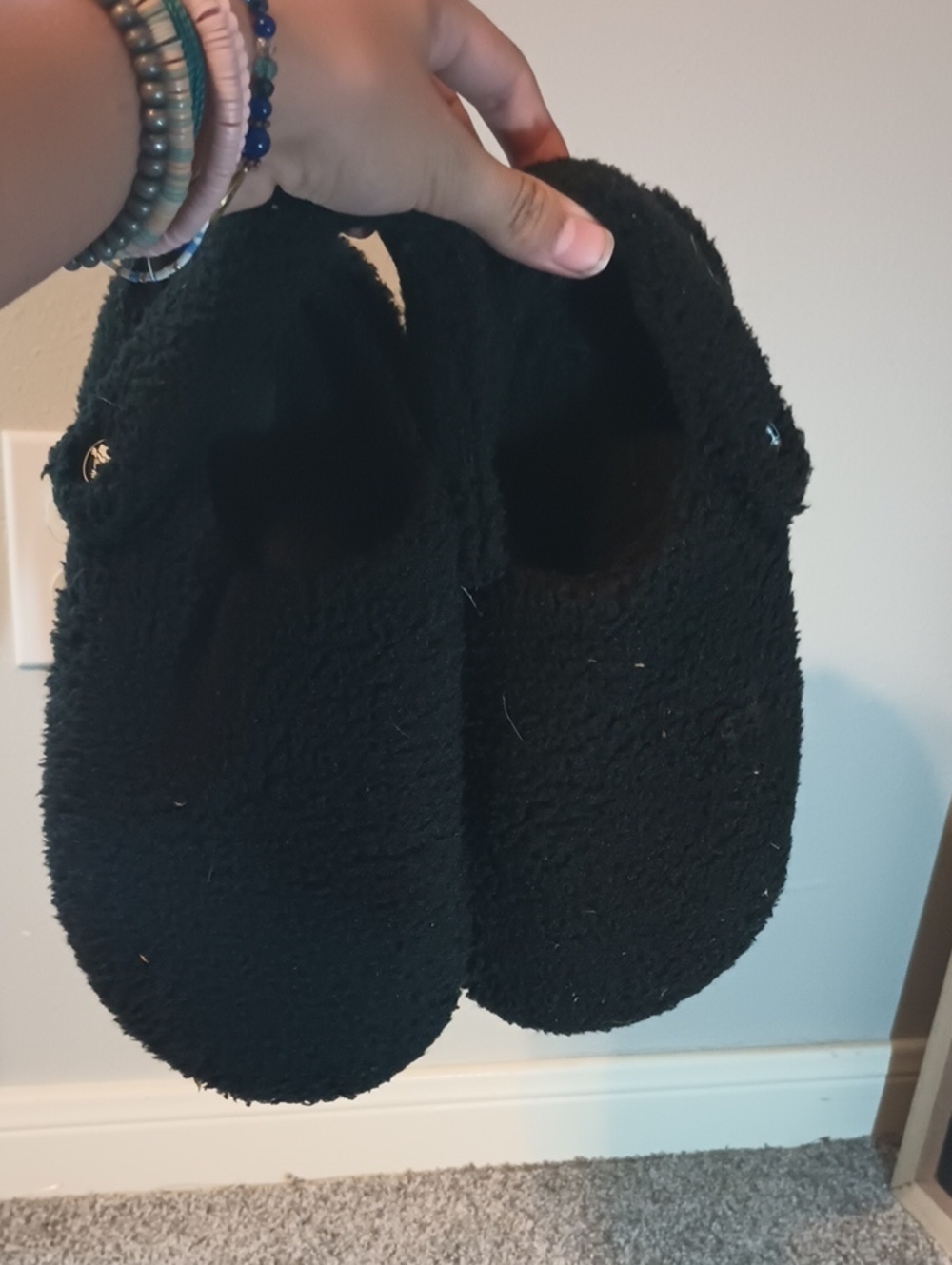 CROCS Kids Black Sherpa Slip-On Clog